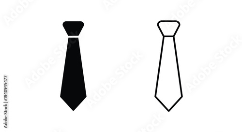 Black and white tie vector icons Vector