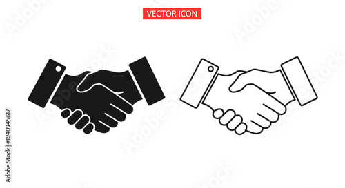 Handshake icon vector Vector