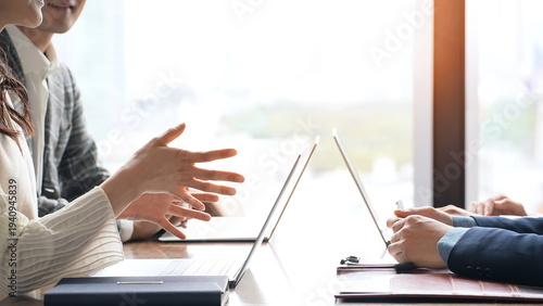 Картината върху платно business, businessman, office worker, conference, meeting, business negotiation,