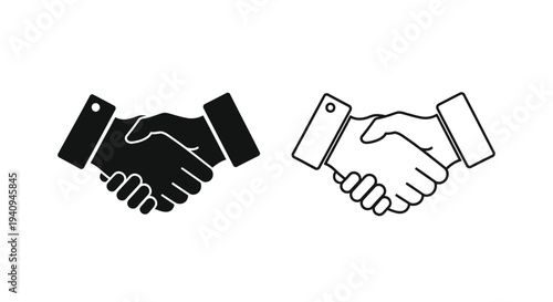 Handshake business partnership Vector