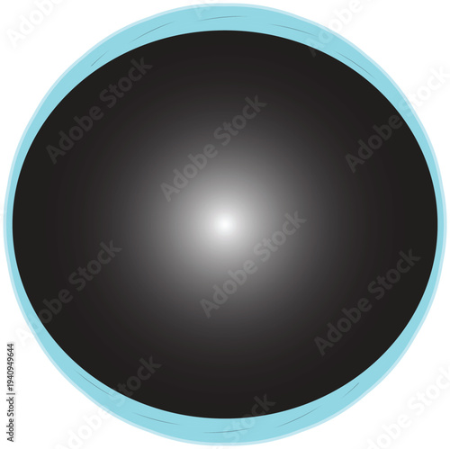 The black circle serves as a strong focal point in the composition. Circles are often associated with unity, wholeness, and infinity due to their continuous shape. The use of black can evoke feelings 