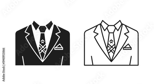 Suits and ties business attire Vector
