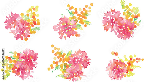 水彩画。水彩タッチのカーネーションベクターイラスト。母の日のカーネーション背景。
Watercolor painting. Watercolor carnation vector illustration. Carnation background for Mother's Day.