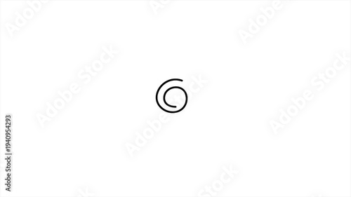 Loading Animation - Monoline Gear in One Line Continuous Style Animated for Progress Waiting System Setting Background Task Process