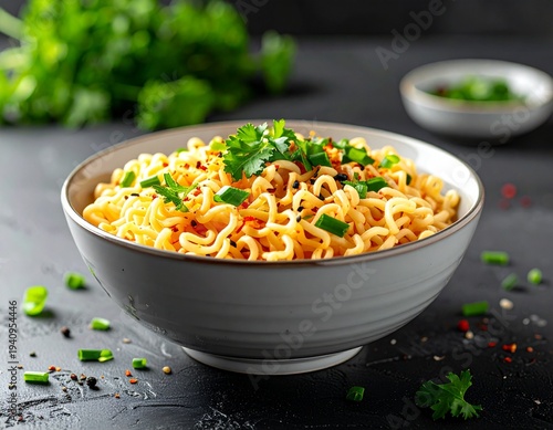 Close Up of Instan Noodles