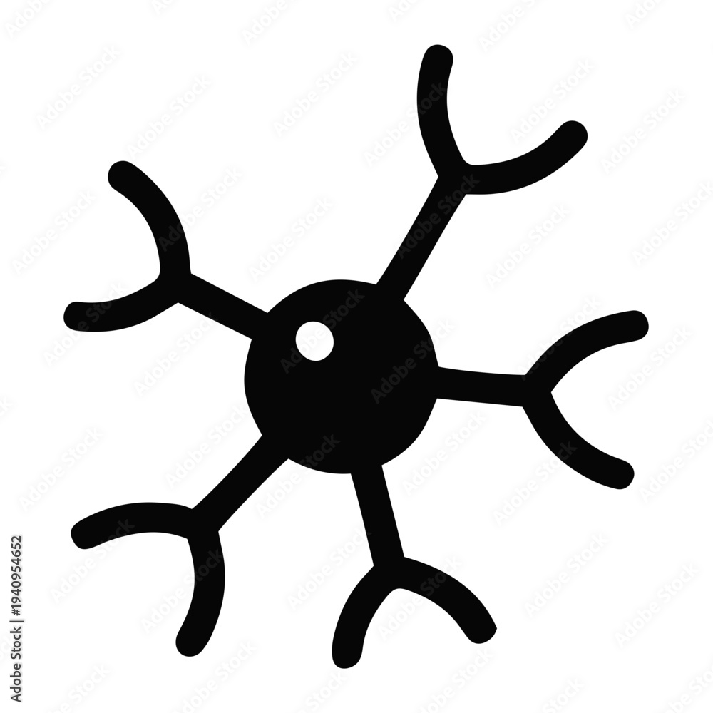 Fototapeta premium Anatomical illustration of a cell with mitocondrial structure, neuron, microscopic view