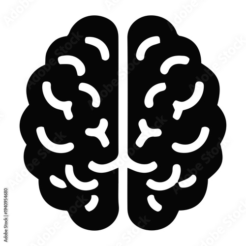Anatomical illustration of a human brain highlighting mitocondrial structures in a medical context