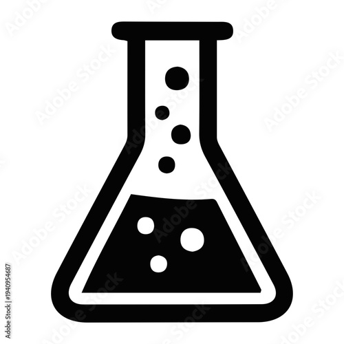 Laboratory equipment illustration featuring anatomi and mitocondrial research in conical flask