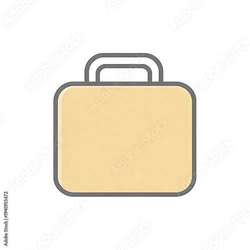 Wallpaper Mural A simple illustration of a yellow briefcase with a handle, suitable for business, office, and professional contexts. Represents documents, storage, and work essentials. Torontodigital.ca