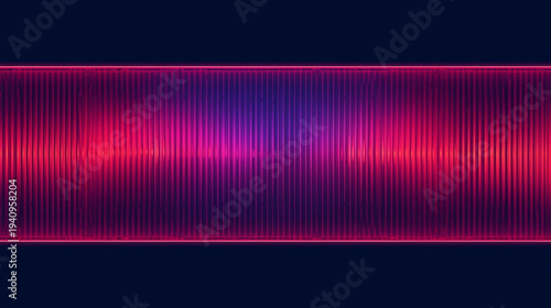 Neon ripple glass gradient in magenta, violet, ember orange on deep midnight. Sharp ribbed distortion, cinematic glow; futuristic texture background, vector illustration