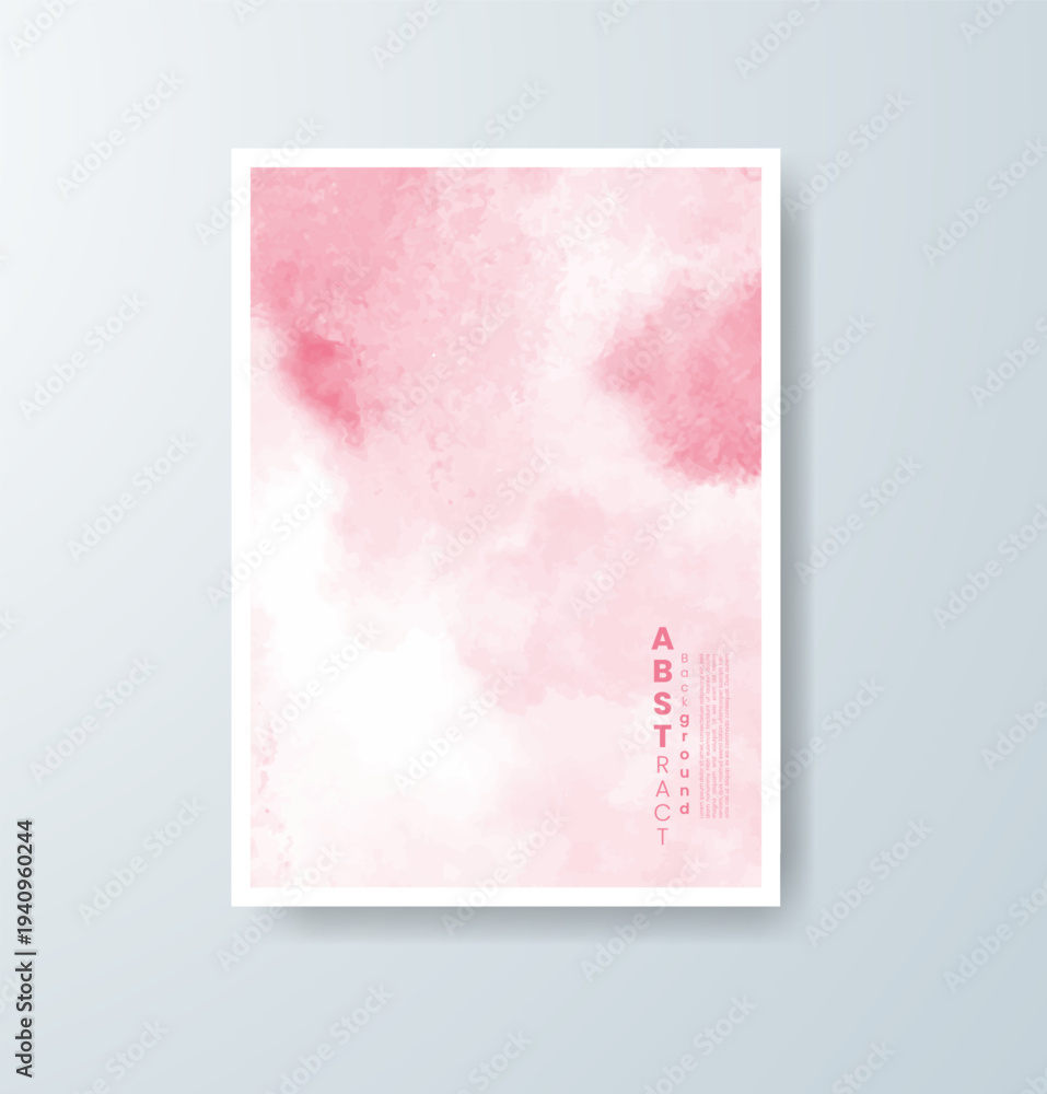 Fototapeta premium Cards with watercolor background. Design for your cover, date, postcard, banner, logo.