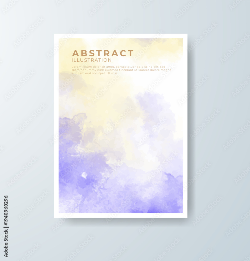 Fototapeta premium Cards with watercolor background. Design for your cover, date, postcard, banner, logo.