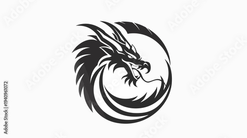Spartan warrior helmet logo emblem in black and white against white background