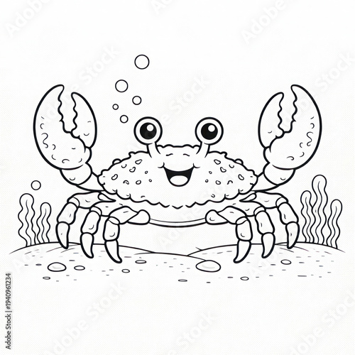 A large cartoon King Crab