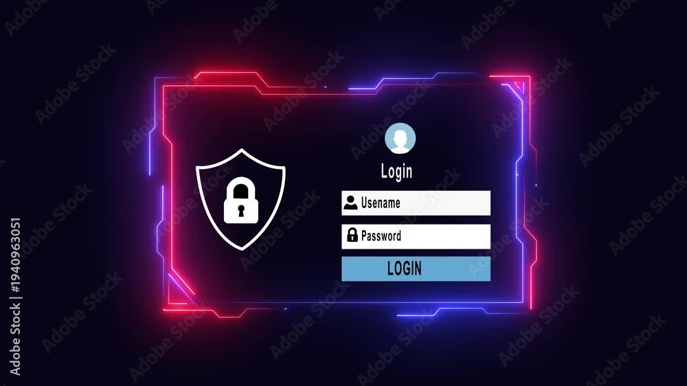 A user securely signs into a protected online account, ensuring privacy ...