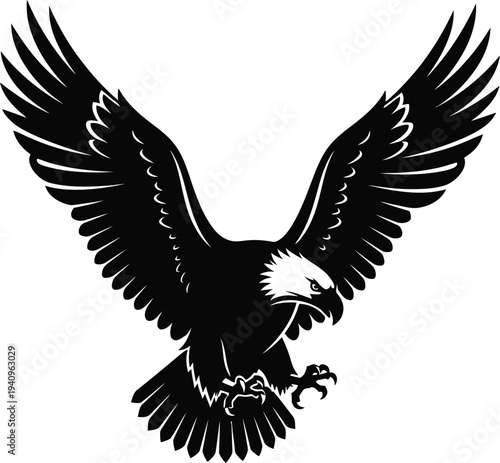 Memorial day tribute with majestic american eagle soaring