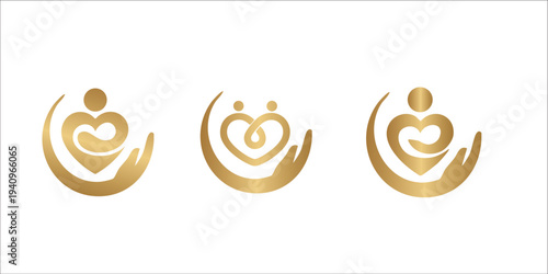 Best Quality Logo Icon . (all in one amazing logo icon ) Health hert shape care icon