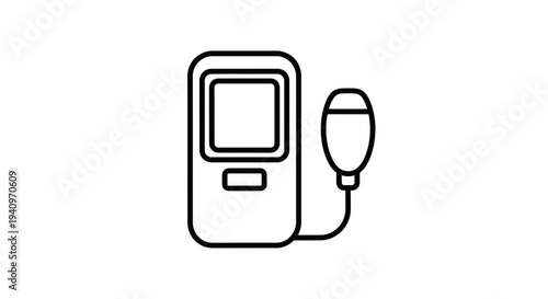 Blood Pressure Monitor Icon - Medical Device for Health Monitoring