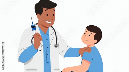 Doctor Vaccinating a Child