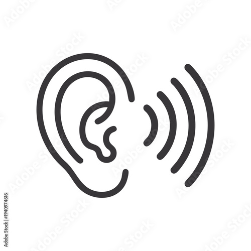 Hearing sense icon