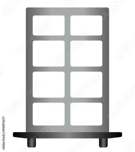 スポーツ等で使用する学校の体育館の倉庫にあるようなボールを入れるためのキャスターが付いている移動式の鉄製のカゴ