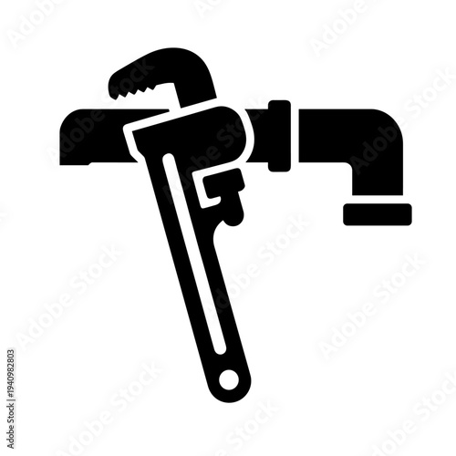 Plumbing Wrench and Pipe for Plumber Services