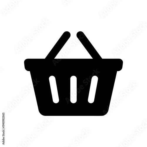 Shopping Basket with Handle for Retail and E-commerce Apps