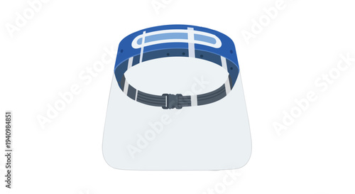 Protective Face Shield with Adjustable Strap and Clear Visor for Safety and Hygiene