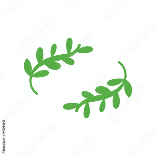 Illustration leaves abstract isolated unique on white background
