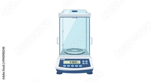 Precision laboratory scale with digital display for accurate measurements in scientific environments