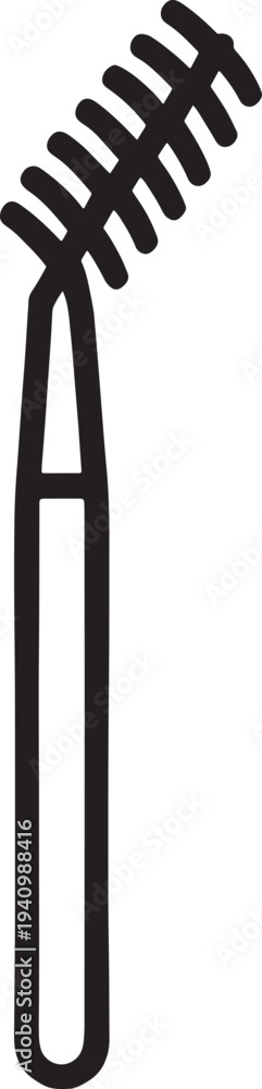 Obraz premium Vector mascara brush icon, black
