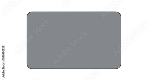 A minimalist grey rounded rectangle on a plain white background