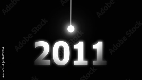 Bright Idea Lighting Up 2011 – Futuristic New Year Concept Symbolizing Innovation, Hope, Strategy and Forward Thinking Success.