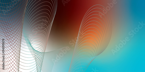 Abstract DarkTurquoise, DarkRed and white glowing curves sweeping across a dark atmospheric backdrop with scattered micro sparkles, modern digital tech theme, vector style