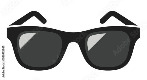 Vászonkép Black sunglasses icon a simple graphic representation of eyewear high quality