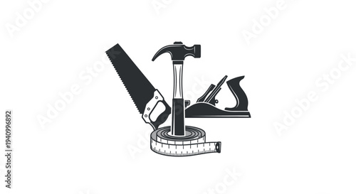 Hammer and Other Tools on Stand.