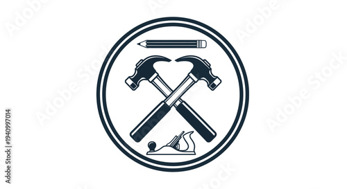 Crossed Hammers and Tools Icon.