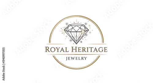 Royal Heritage Jewelry Diamond Logo Design.