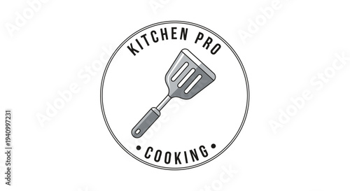 Kitchen Pro Cooking Spatula Logo Design.
