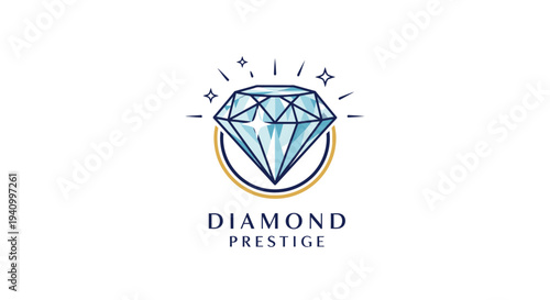 Luxury Diamond Logo Design Element.