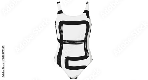 White Life Jacket with Black Straps.
