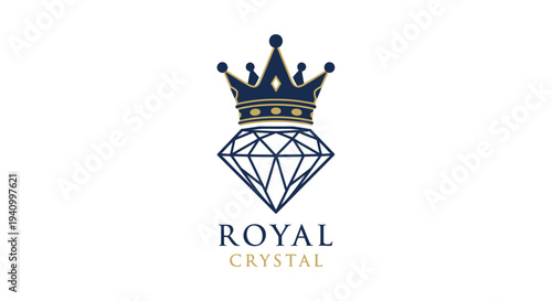 Royal Crystal Diamond Logo Design Element.
