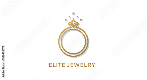 Luxury Gold Ring with Diamond Jewelry.