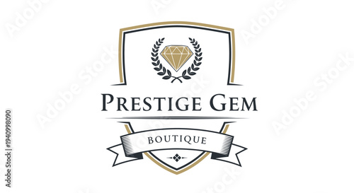 Luxury Prestige Gem Boutique Logo Design.