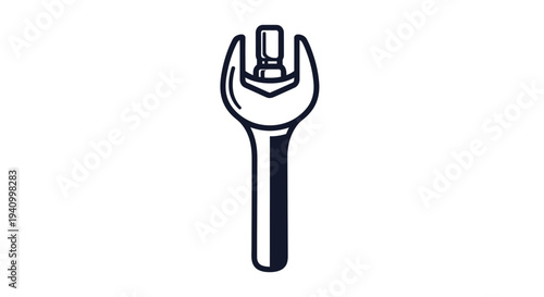 Adjustable Wrench Tool Equipment Illustration 1.