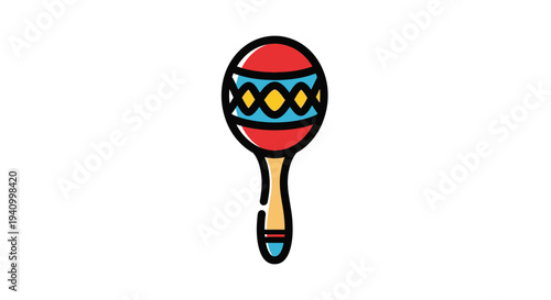 Colorful Maraca Instrument for Music Fun.