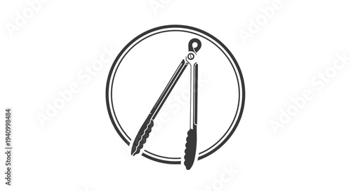 Drumsticks inside a metal hoop ring.