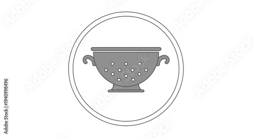 Gray Urn with Holes and Handles.