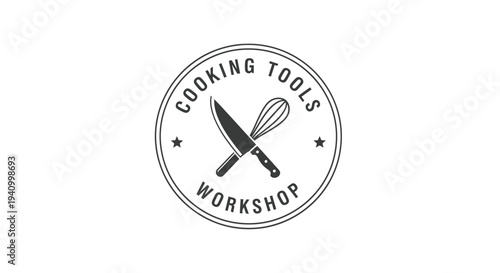 Cooking Tools Workshop Logo Design Element.