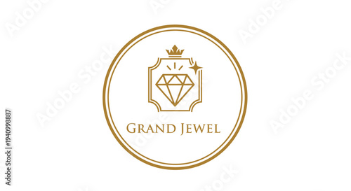 Luxury Grand Jewel Logo Design Element.